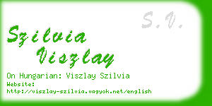 szilvia viszlay business card
